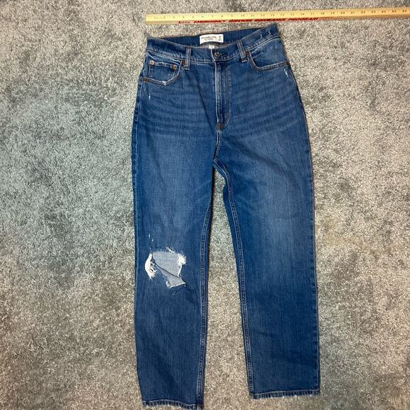 Abercrombie Size 28/6 The Ankle Straight Ultra HIgh Rise Curve Love - Picture 2 of 4